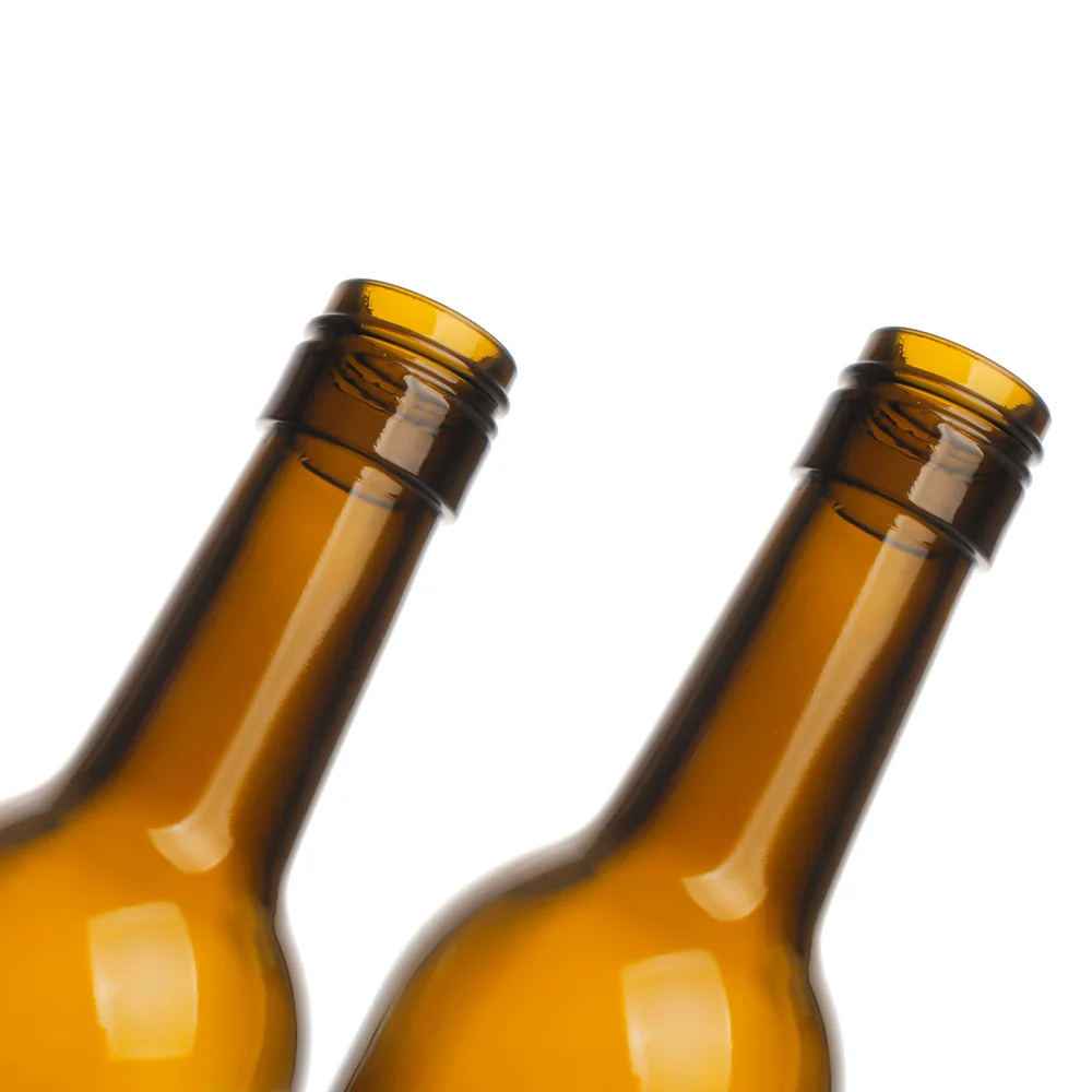 Custom empty burgundy shape cork finish drinking glass wine 375/750ml red wine bottle for liquor wine champagne