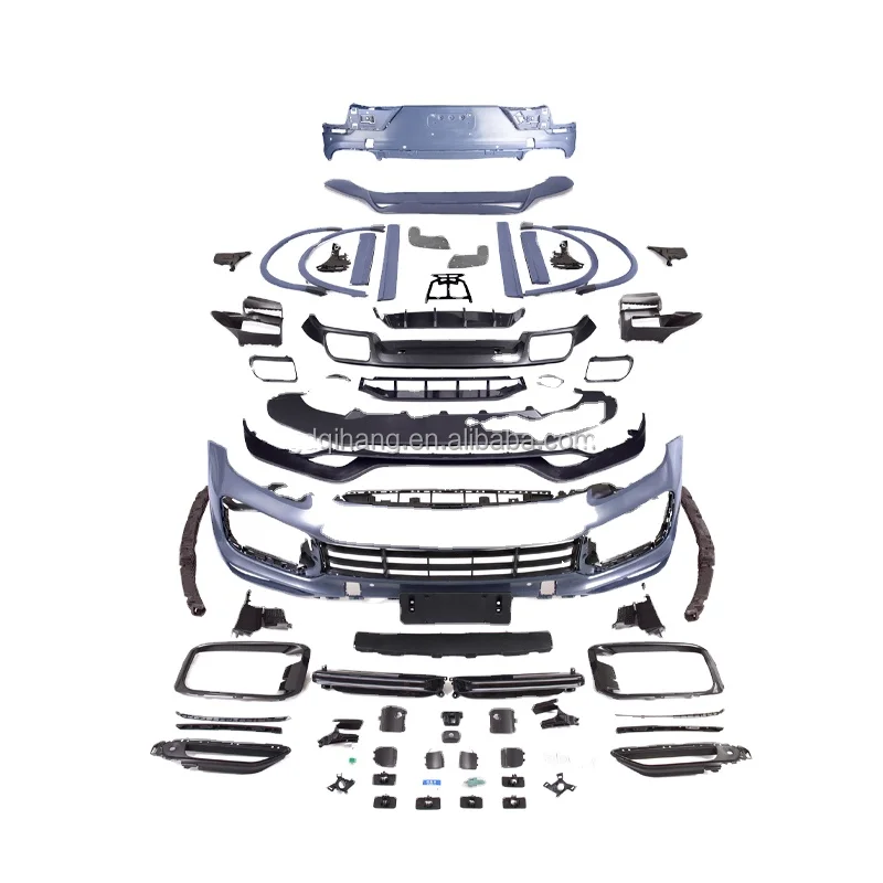 High Quality Turbo + TKT Style Front Bumper Rear Diffuser Body Kit For 2018 To 2021 Porsche Cayenne Coupe 9Y0 Bodykit