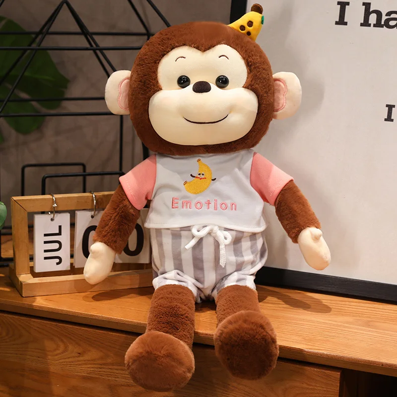 Wholesale new monkey doll grab machine doll banana monkey stuffed animal toy for children bed gorilla plush toy