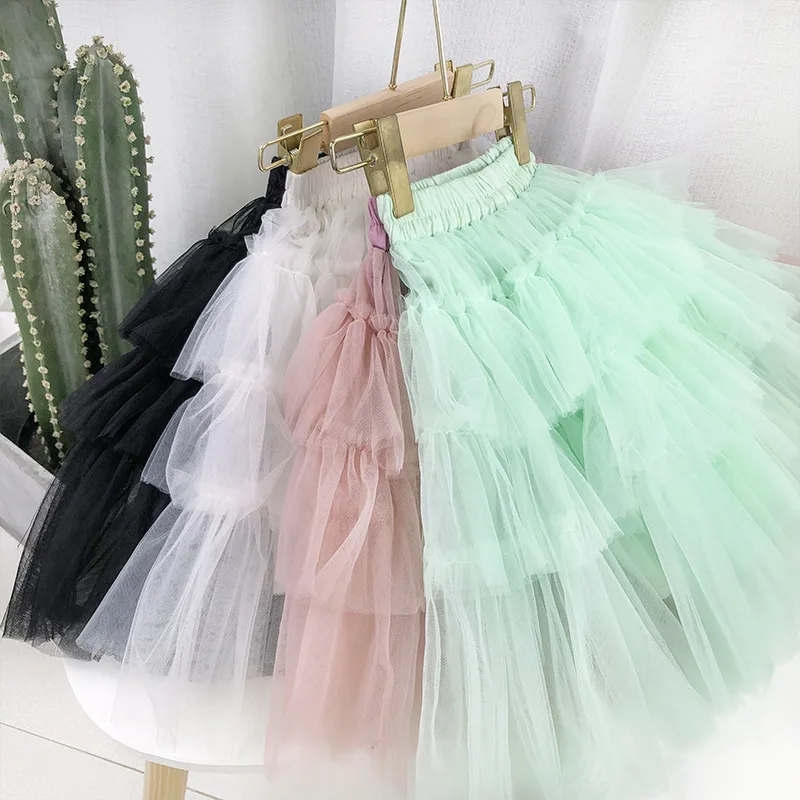 
lyc-3631 Toddler Kids Clothes New children Fashion baby Girl Summer Ruffle Tutu Skirt for 2-6T dress 