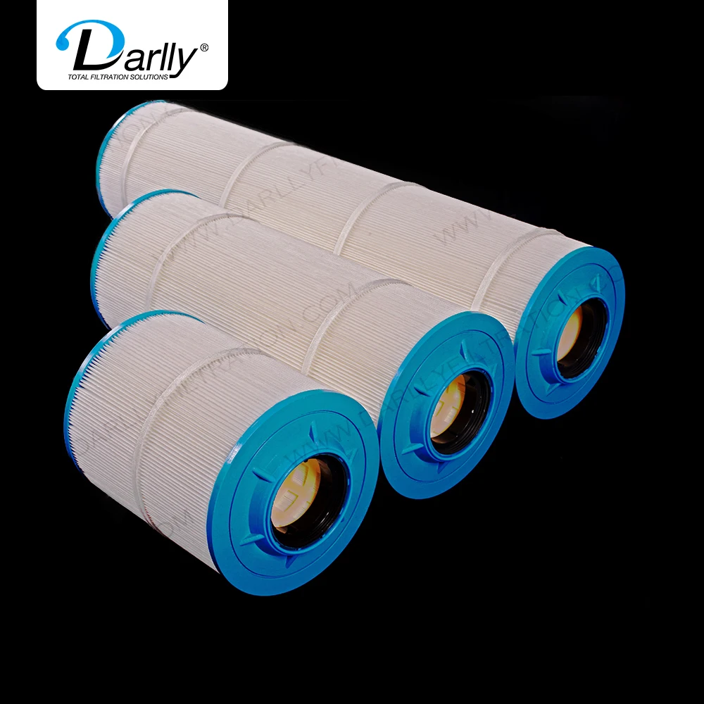 Darlly Water Filter 5 Micron Filter Polyester Pleated Industrial Water Treatment Replacement High Filtration Flow Cartridge