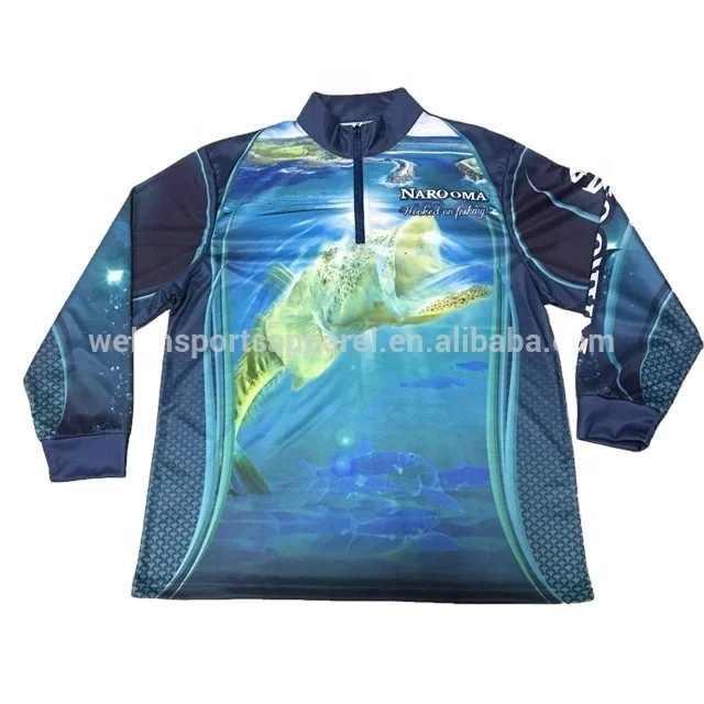 
Sublimation Printing Long Sleeve Fishing Polo Shirts upf 50  