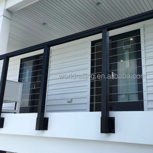 High Quality Outdoor Tensioning Steel Cable Balustrade Deck Balcony Stainless Steel Cable Railing Post