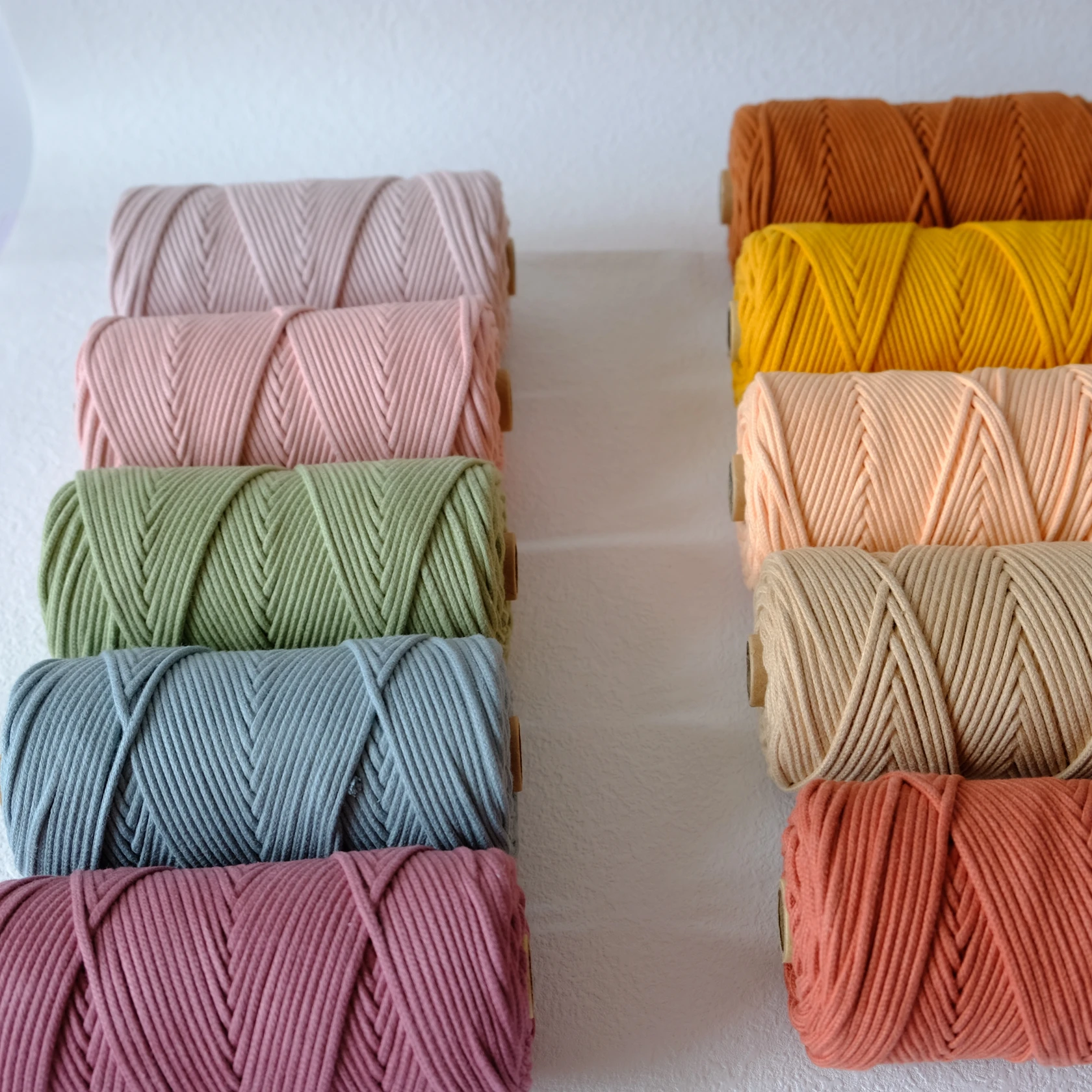 70 colors Ropemate 3mm braided cored colorful macrame cord premium cotton  rope for handmade project