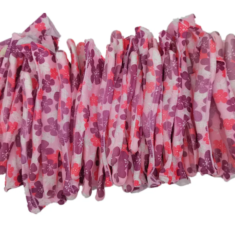 Breathable PU Coated  Colorful Printing Light Liner Work Gloves Best Quality Gardening Gloves