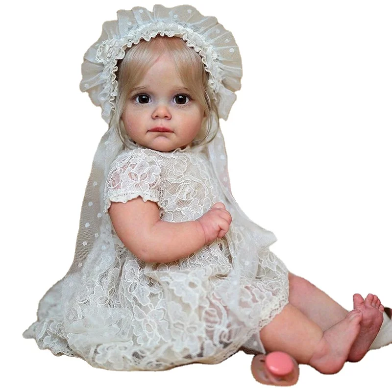 Cheap 22 Inch Princess Reborn Doll Girl Doll Toys Newborn Baby Vinyl Reborn Dolls Silicone Look Like Real Babies For Sale