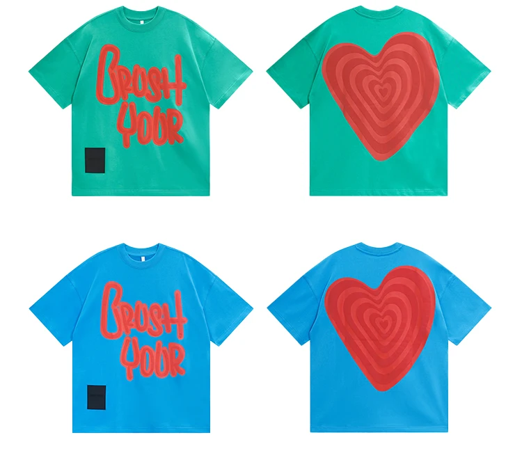 Manufacturer Sample Custom Logo Boxy 12oz Oversized Heavy 100% Cotton 3d Puff Printed Men T Shirt