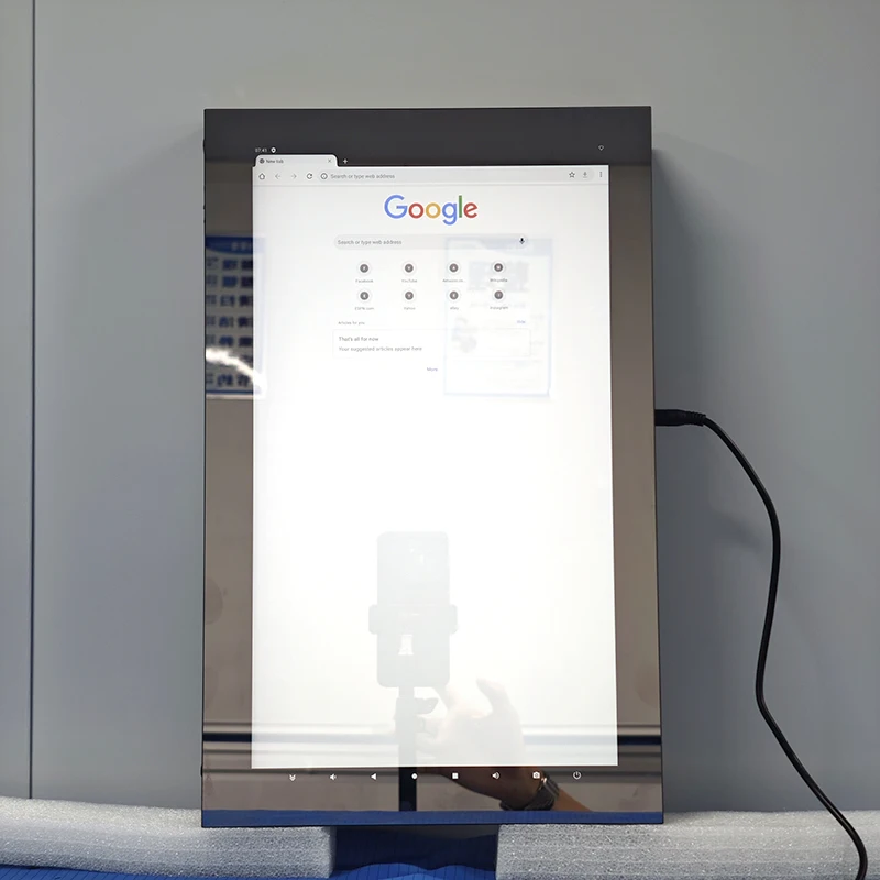 touch screen for smart mirror wholesale mirror with led bluetooth-compatible mirror with led and tv