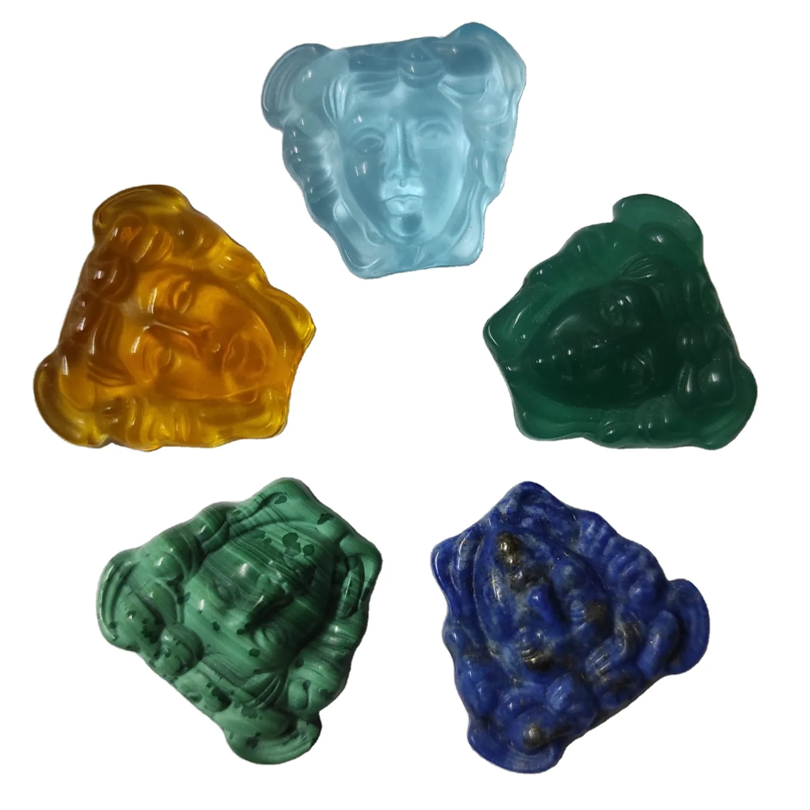 Medusa Venetian Glass cameo for jewelry making  hand made in Italy different colors available