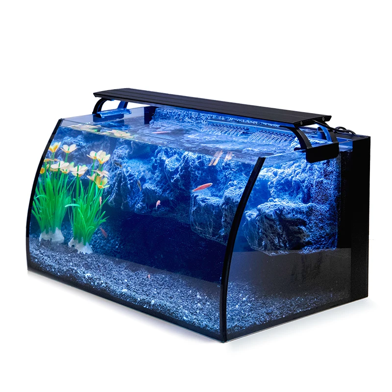 Amazon Top Sale Aquarium Tank  8 Gallon Home Pet Fish Tank with 18W Aquarium Led Light 7W 110GPH Internal Power Filter Pump