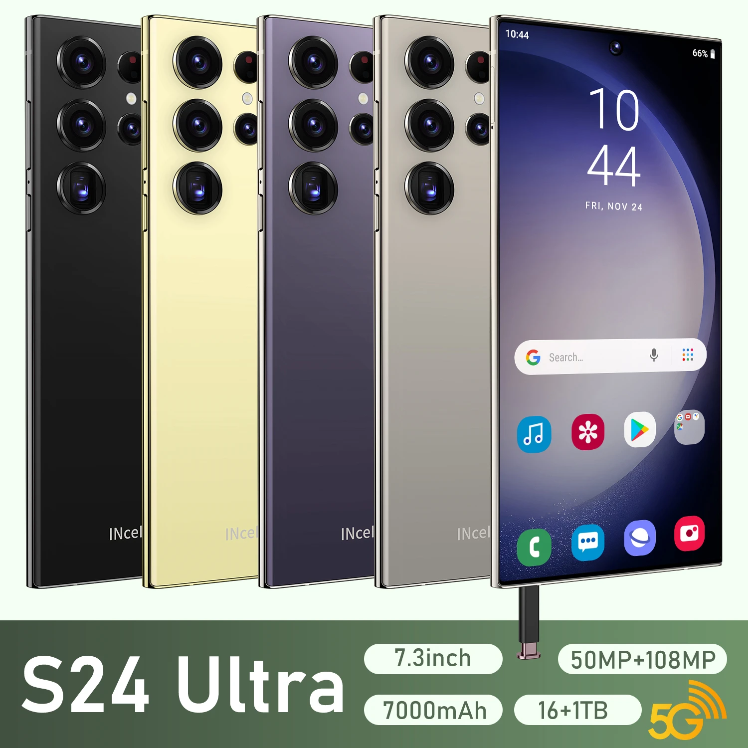 S24 ультра 7 3 дюймов 16 ГБ + 1 ТБ 48МП 108МП дешевые смартфоны 5 г мобильный Android сотовый телефон смартфон