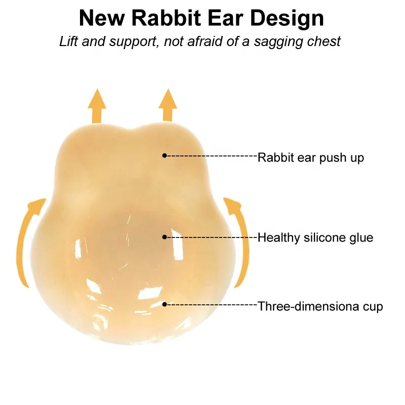 Rabbit Nipple Cover Push Up Silicone Nipple Cover Lifting Nipple Cover