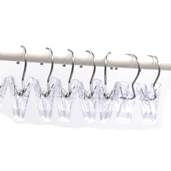 High quality manufacture plastic transparent clip with hook customized plastic clip