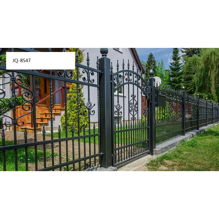 2018 Modern Decorative Ornament Fence Powder Coated Used Wrought Iron Metal Garden Fence Bubble Film/ Steel Pallet /wood Case