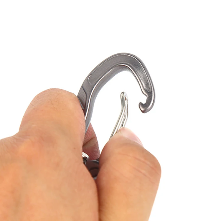 Pet Supplies Lanyard Safety Aluminum Self Locking Snap Hook Swivel Carabiner for Pet Dog Leash