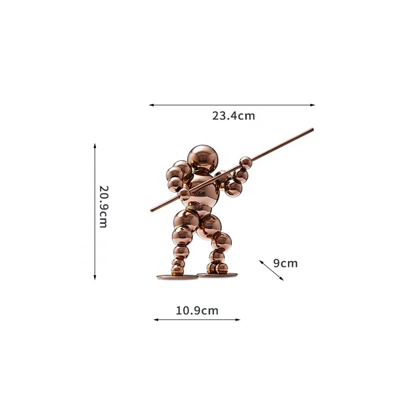 Spherical Human Artwork Sculpture Art Home Hotel Decoration Gift Box High End 304 Stainless Steel Metal Japan Folk Art Sports