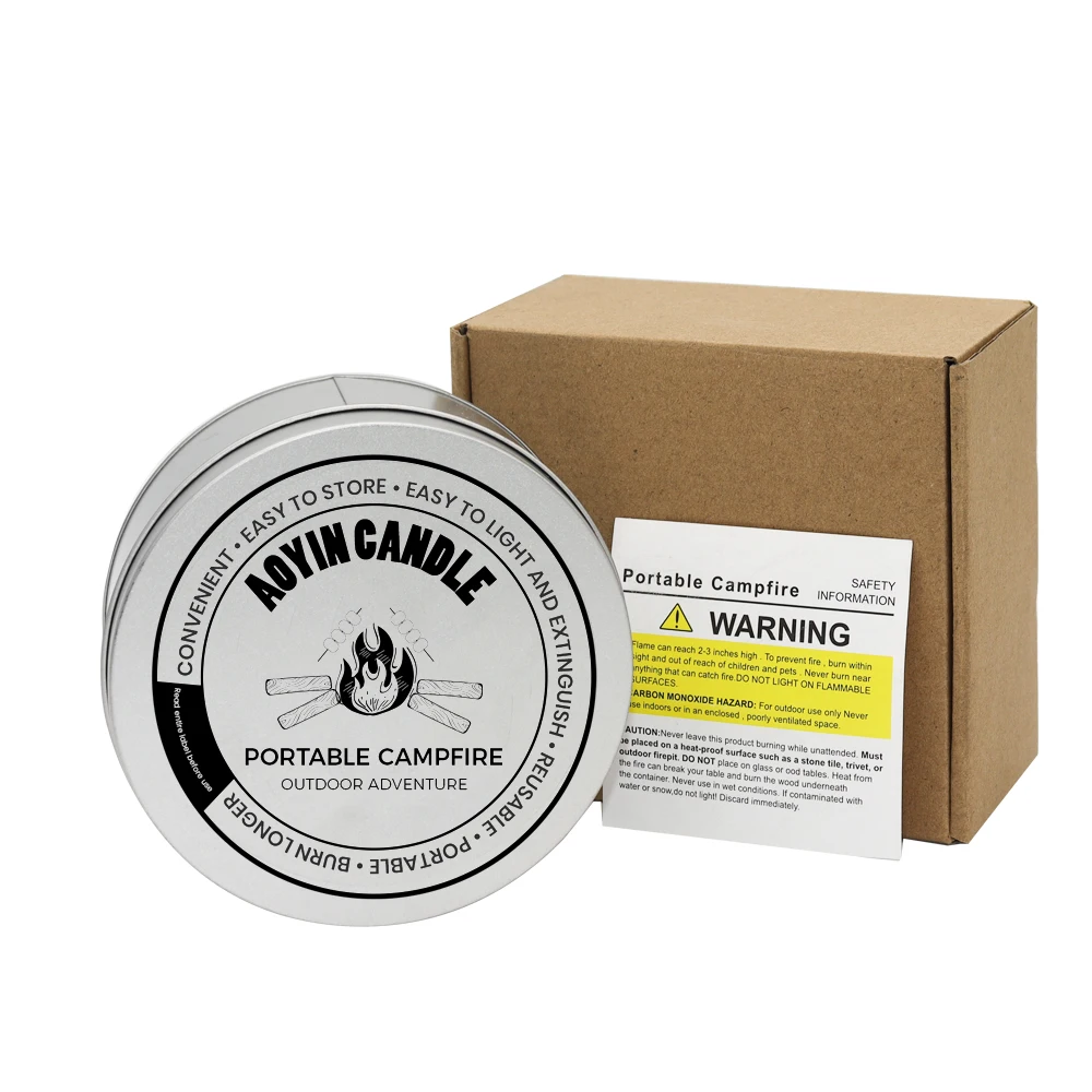 Smokeless barbecue stove portable home campfire candle natural soy wax fire pit candle