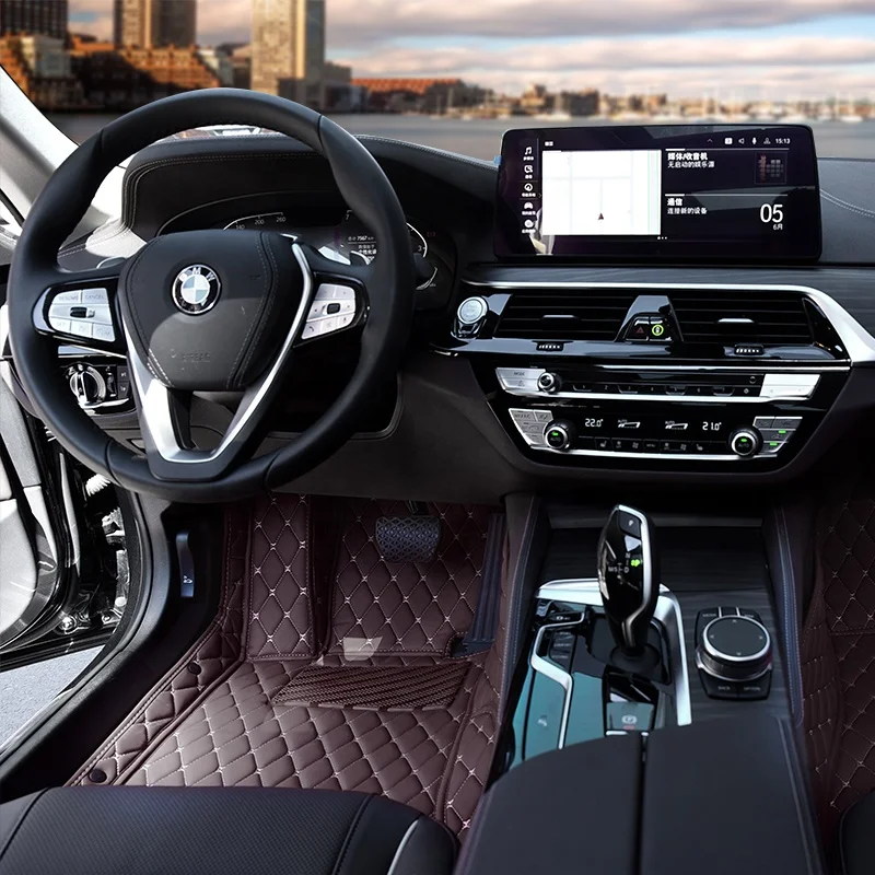 4 Years Factory Wholesale Car Accessories Waterproof Protector 3D 5D 7D Durable PU Leather Carpet Floor Mat 4 Pieces Car Mats