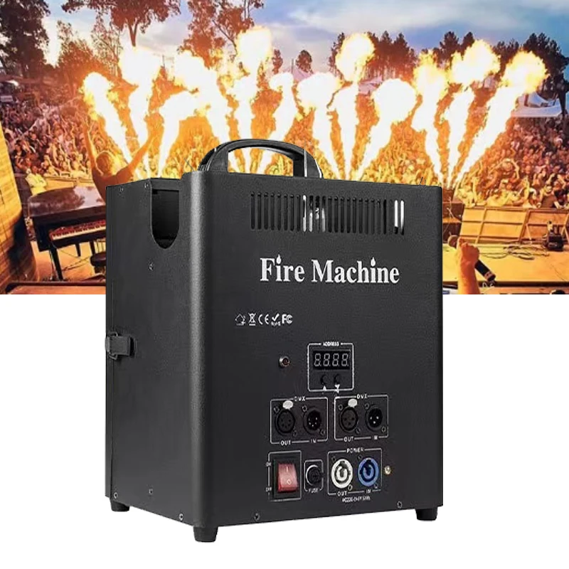 3 heads Triple Fire Equipment Special Effects 180W Triple Fire Jet Machine dmx fire machine