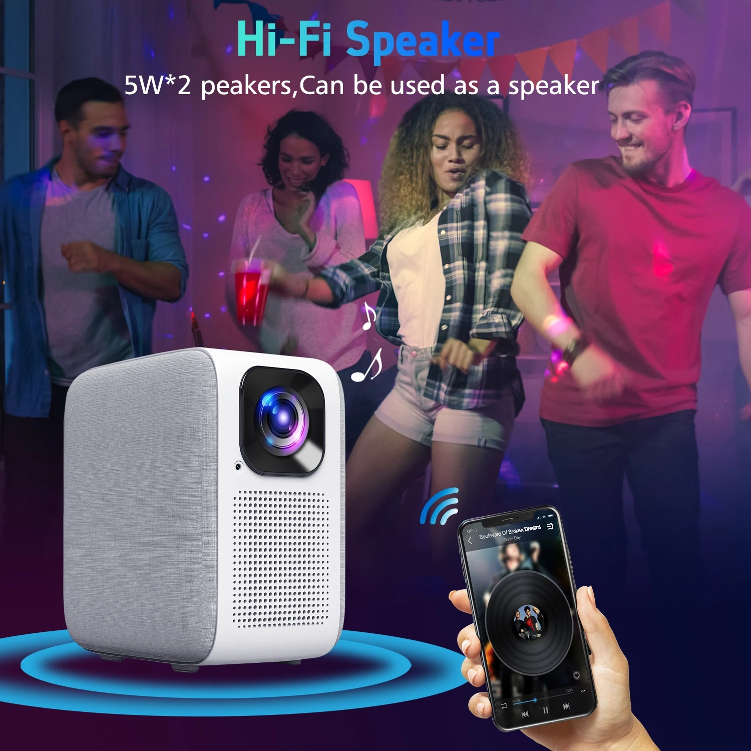 CR32 CRE Support Design logo LED Video Mini Projector HD 1080P Portable Android Wifi Beamer Home Theater Projectors