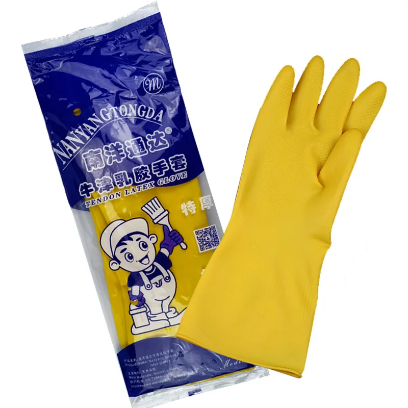 Wholesale Thickened Waterproof Household Dishwashing Rubber Gloves Industrial Latex Durable Safety Gloves