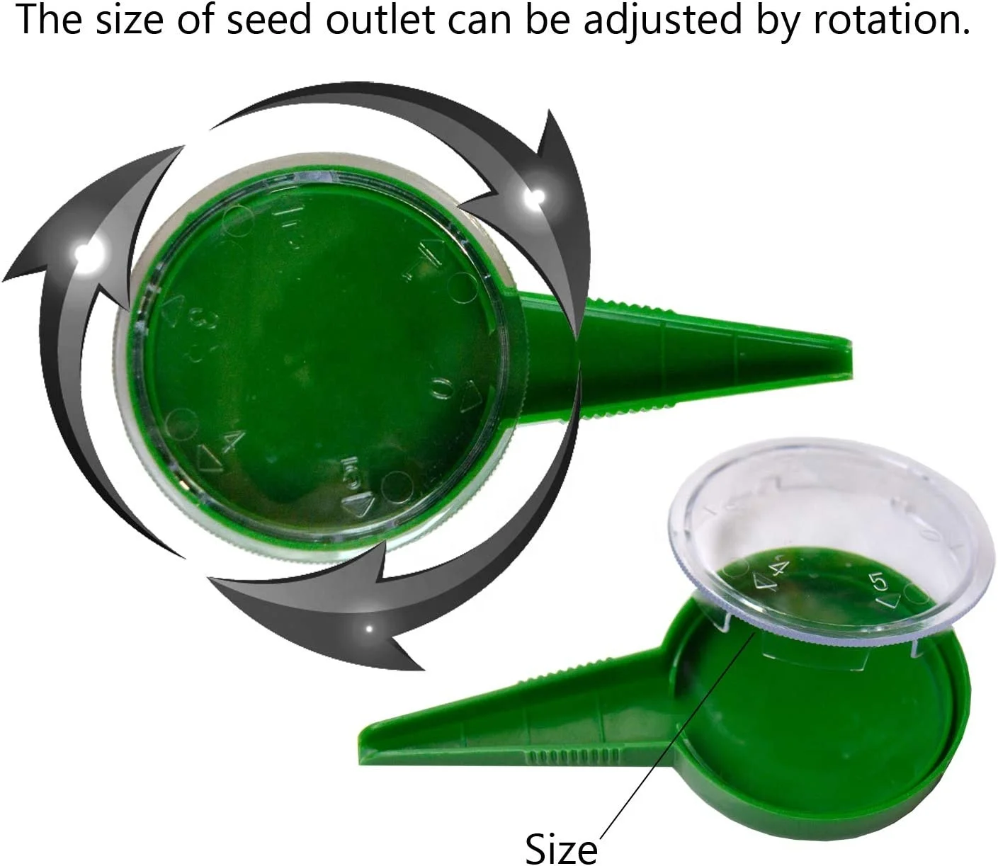 Seed Planter Dispenser Kit, Adjustable Sowing Seed Spreader Handheld for Lawn