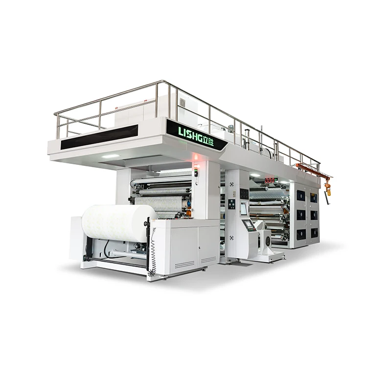 High quality six colors corrugated carton paper packaging bag flexographic printing machine