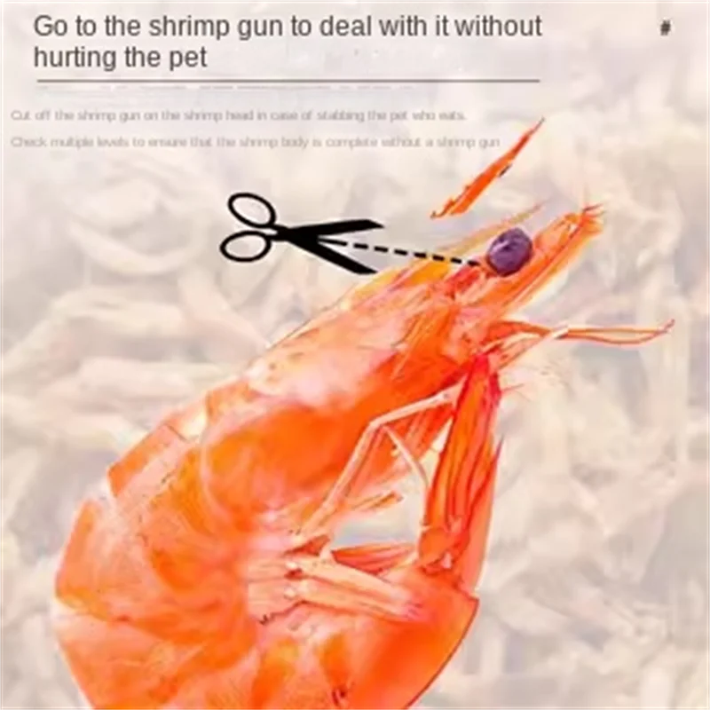 VOONLINE Salt-Free Dried Shrimp Freeze-Dried Seafood Food for Aquarium Freshwater and Marine Fish Pet Food