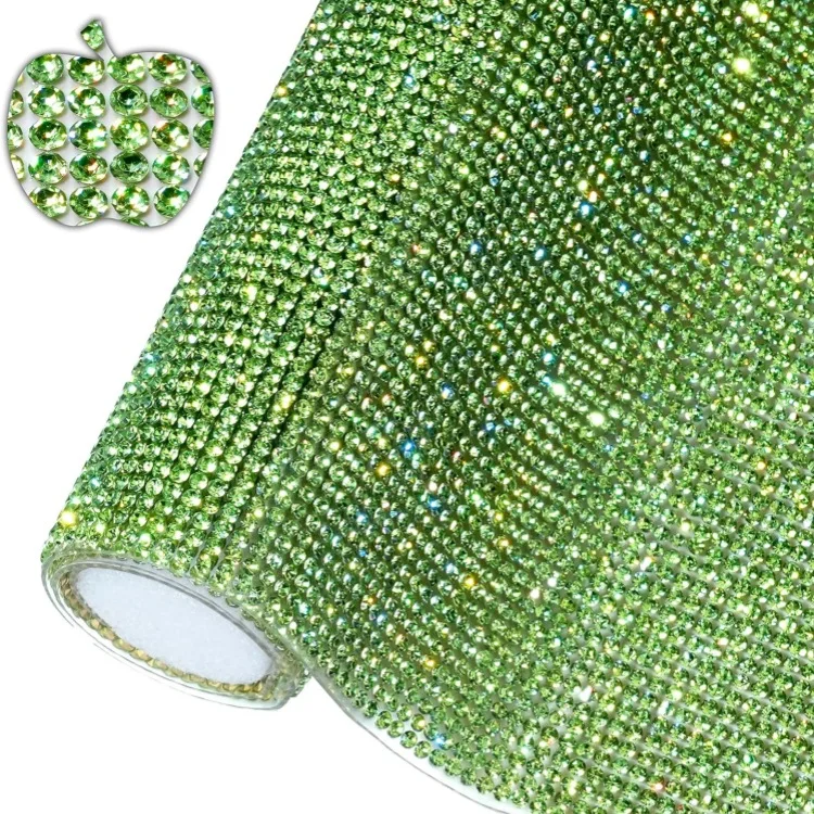 40 cm * 24 cm car rhinestone sheet hot fix transfer Crystal Diamond Sticker iron on patches for clothes