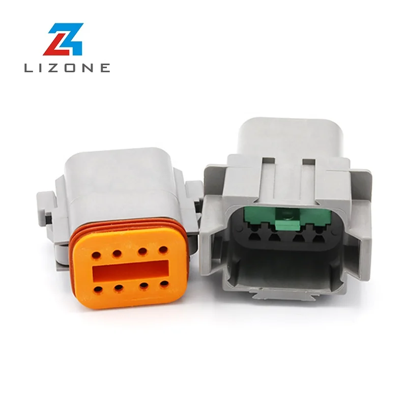 DT04-8P & DT06-8S 8 pin male female connector auto waterproof wire pigtail connector