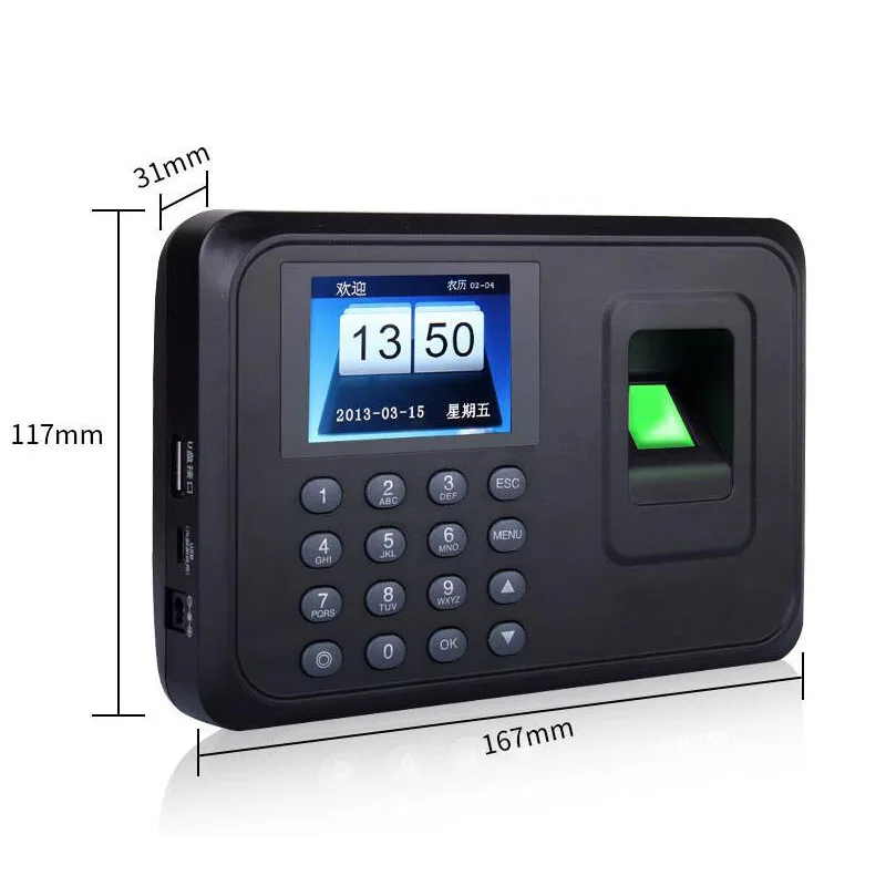 Cheap price USB Flash Drive Download Data Standalone Biometric Fingerprint Time Clock Attendance Machine