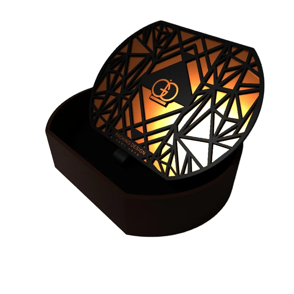 Роскошная круглая подарочная коробка для косметики, коричневая деревянная Подарочная коробка для духов на заказ, деревянные коробки для духов