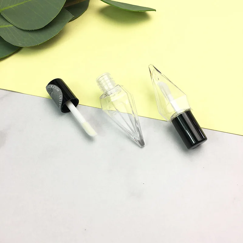 MINI plastic lip gloss pigment glitter containers empty small lip gloss tube cosmetic acrylic clear white lip gloss container
