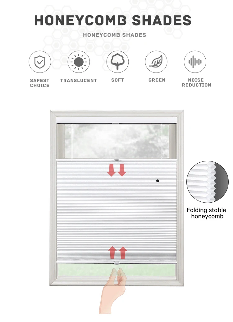 Remote Control Cellular Shades Automatic Bottom Up Honeycomb Blinds Top Down And Bottom Up Honeycomb Blinds