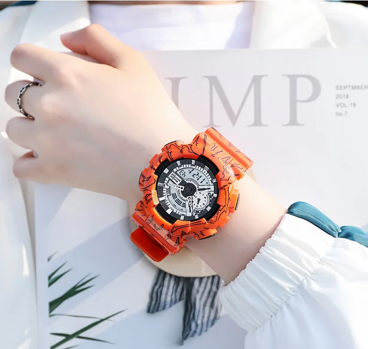 Cool One Piece Co-branded Digital Watch Cheap Life Waterproof Beautiful Digital Watch Hot sale in 2021