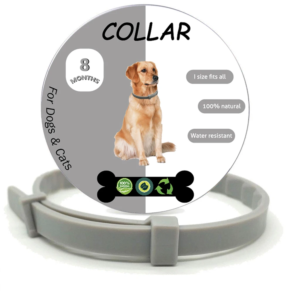 Flea and Tick Collar for Dogs/Cats, Natural Flea and Tick Collar prevention for Dogs and Cats, One Size Fits All