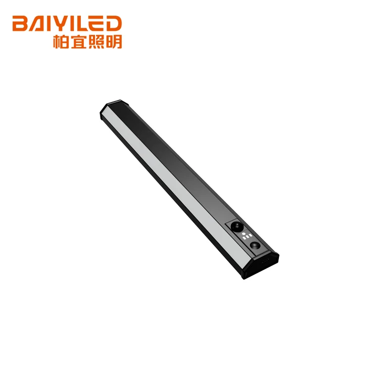 Kitchen Wall Mounted Professional Smart Portable Usb Charging Closet Motion Sensor Black Furniture Under Cabinet Lights