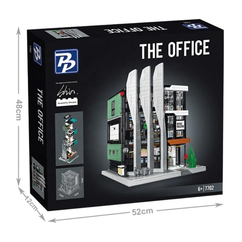 Wholesale PIN BAO 7702 Layered design office 3828pcs+ building blocks sets House modern architecture toys DIY education toy