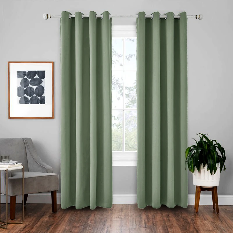 Factory Room Coffee Curtain Wear Rod Short blackout fabric for curtains living room