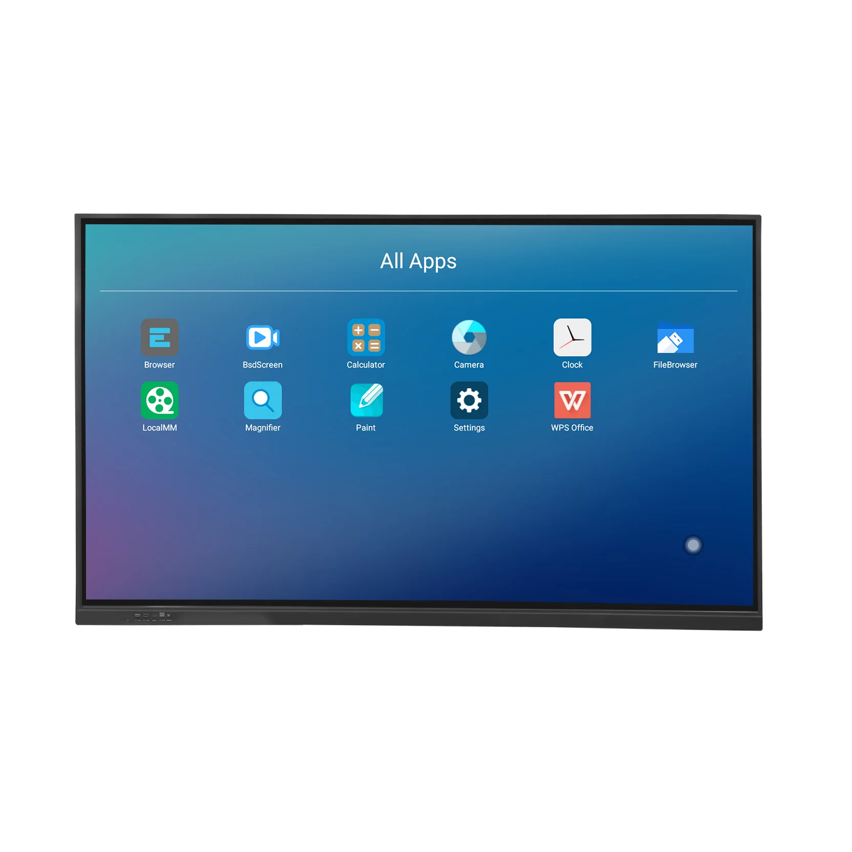 65 inch wifi Infrared touch panel interactive white board for conference with screen mirror and camera