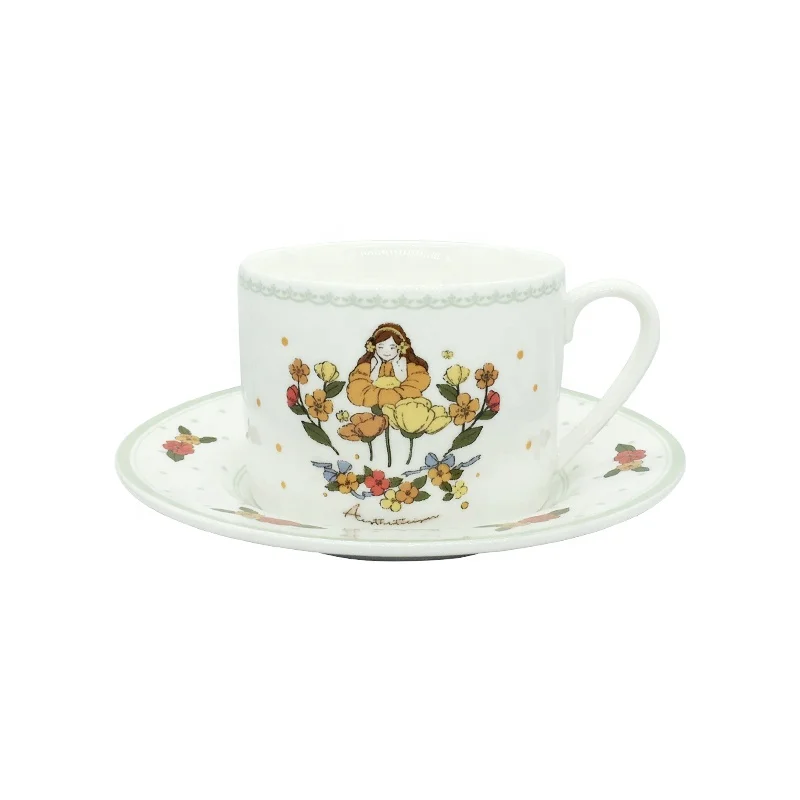 250ml Ceramic Coffee Set Porcelain Cup and Saucer Tea Set for Cafe