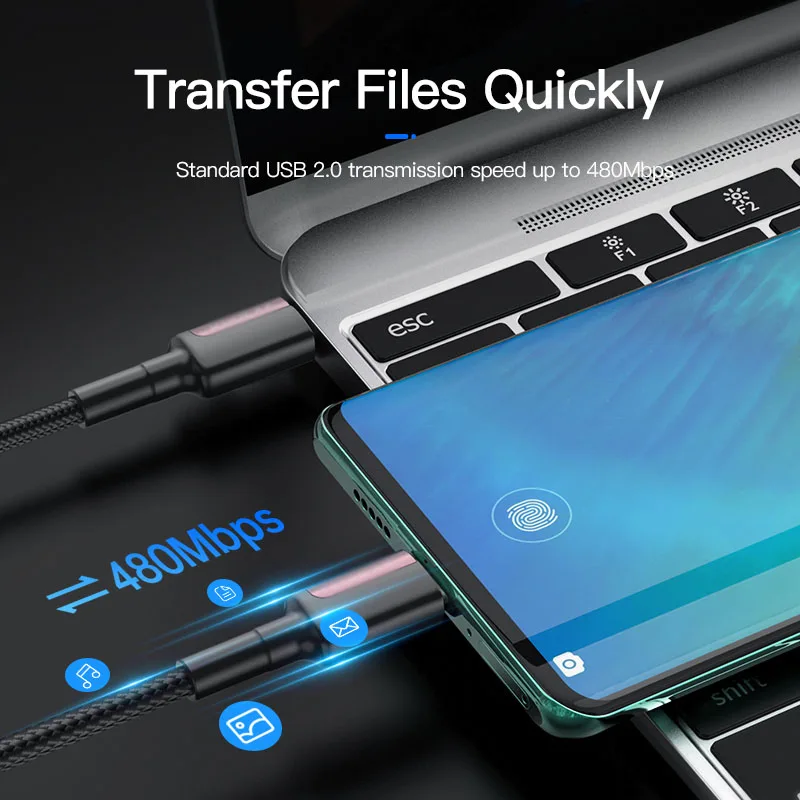 USB C To Type C Cable PD100W 60W Fast Charge Mobile Cell Phone Charging Cord Wire For Xiaomi Samsung Huawei Macbook iPad