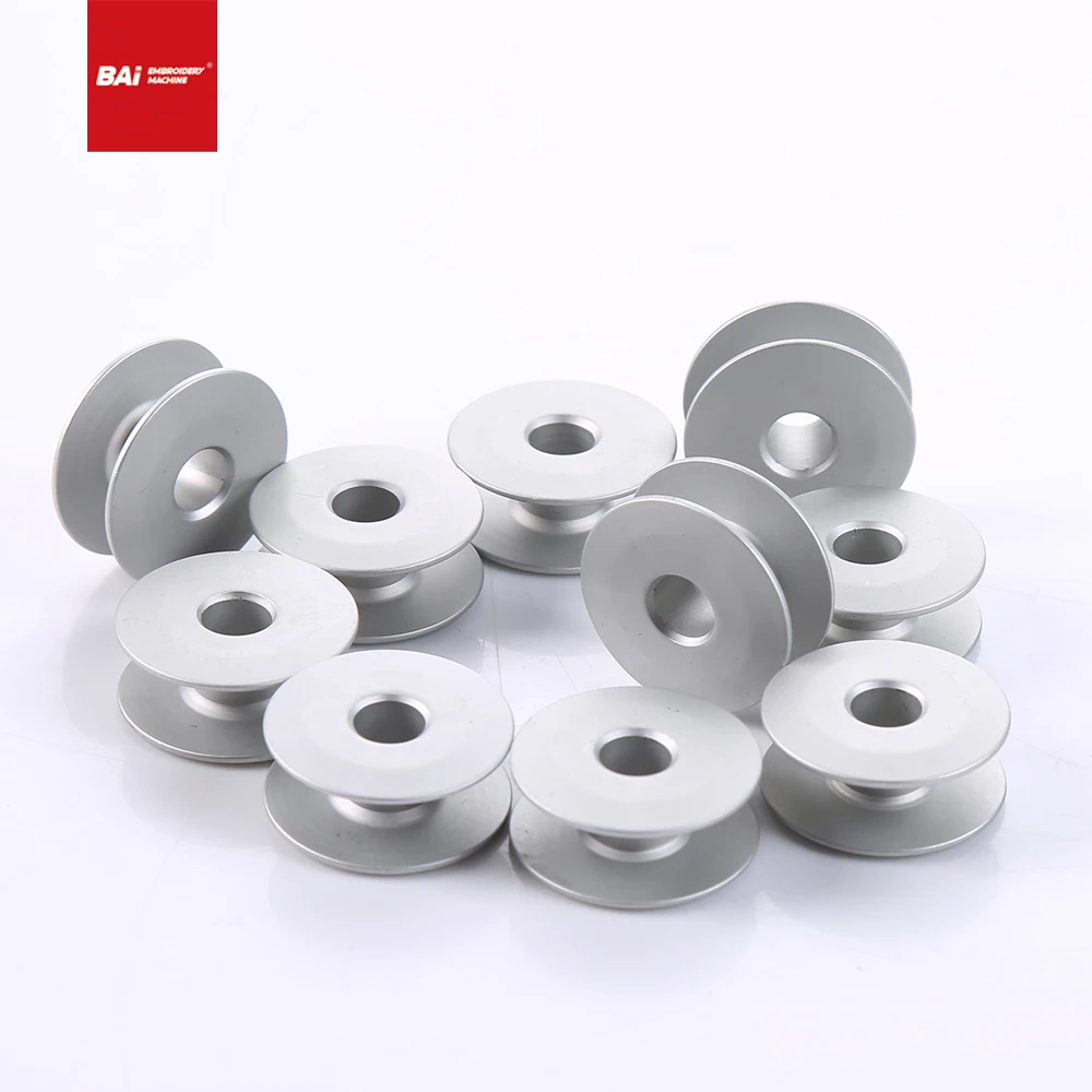BAI Embroidery Machine Parts Pre Wound Steel Bobbins Sewing Thread
