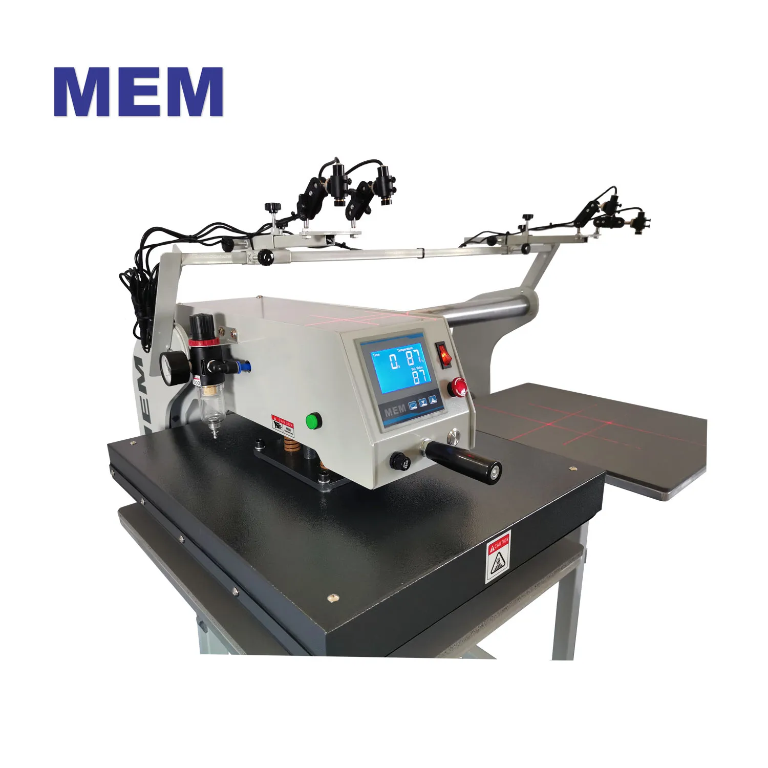 MEM hot sale flag pneumatic double heat press machine US warehouse fast delivery free shipment