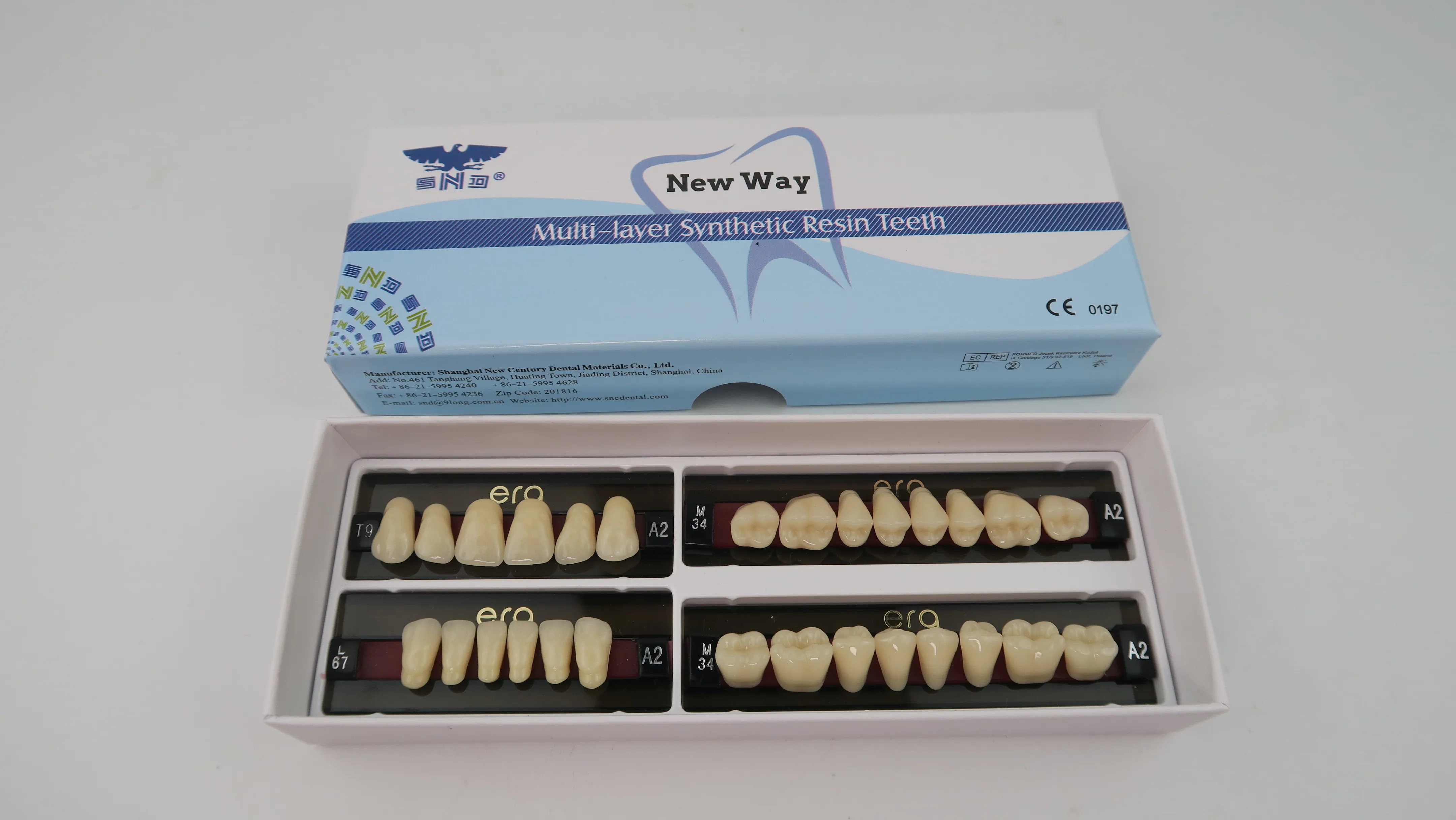 Dental False Teeth 3 layer Anterior Posterior Synthetic Resin Teeth