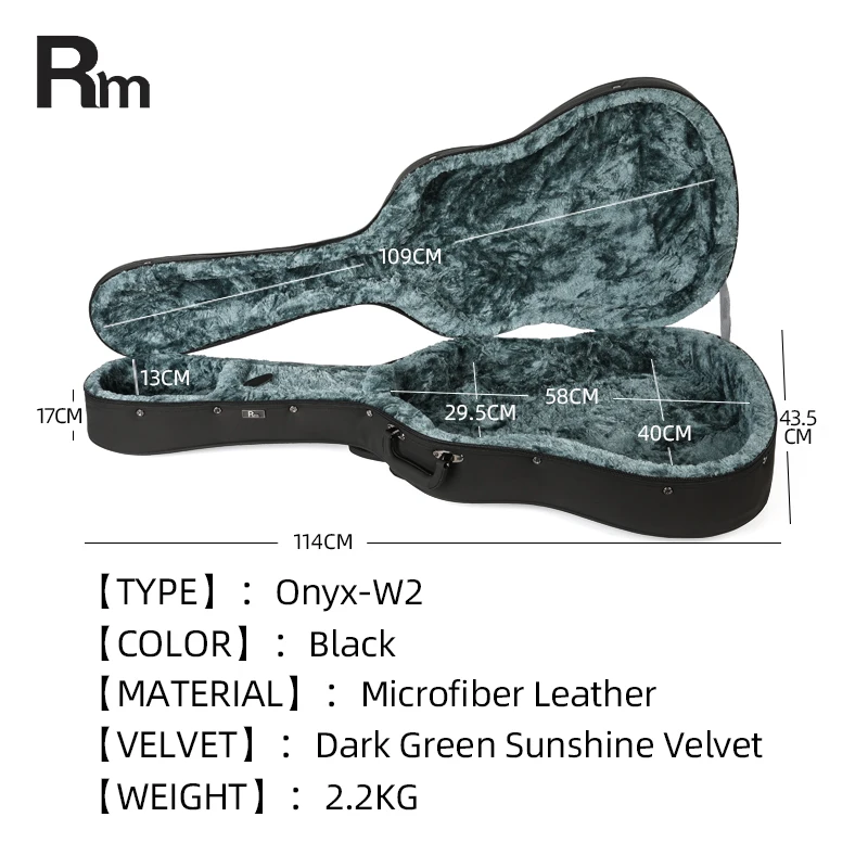 Onyx -D Support Accept Custom Design  PU leather Guitar Foam Case  Acoustic Guitar Hard Case Guitar Case Soft