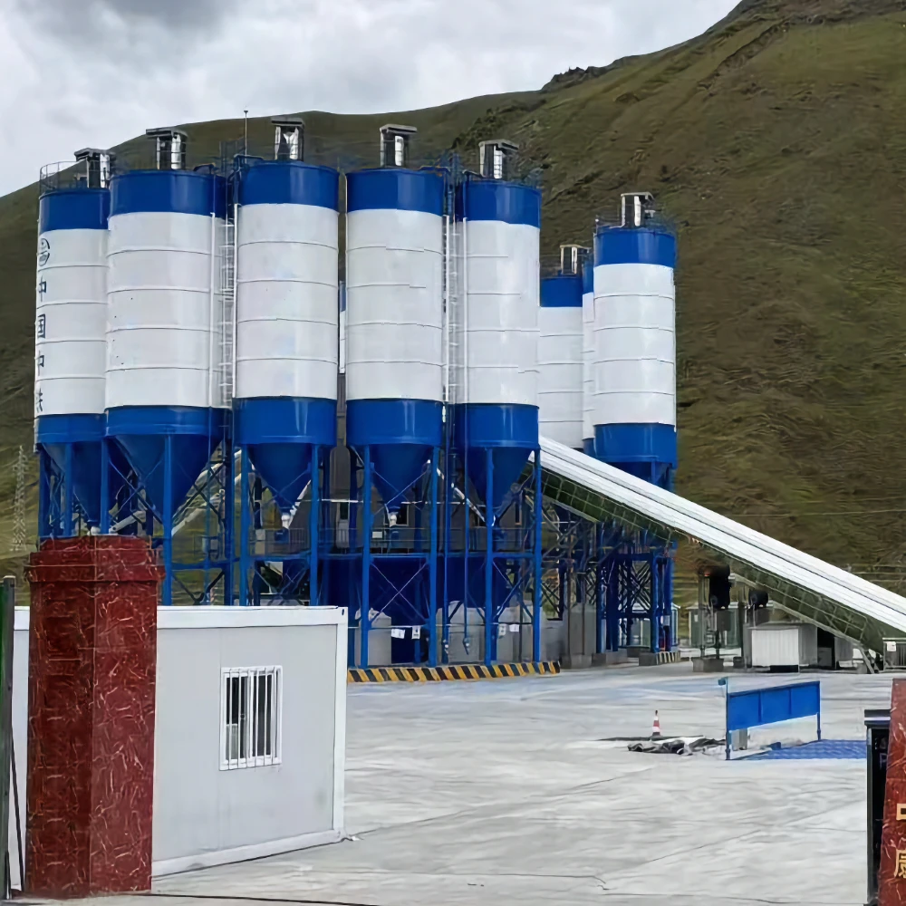 Hot-selling  HZS 90/180/240 Ready Concrete Batching Plant with Belt conveyor