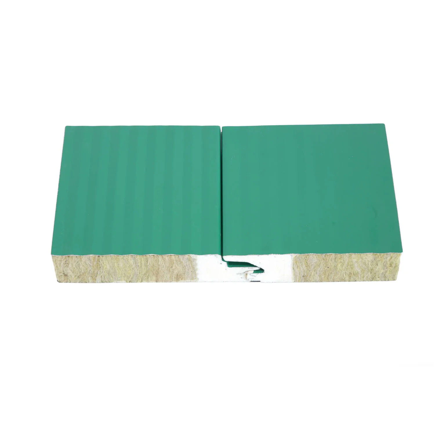 CE certified fireproof and heat-insulating 50-200mm rock wool sandwich panels suitable for building exterior walls