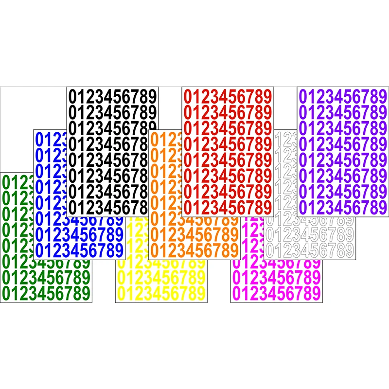 korean vinyl laptop sticker paper a4,number washi label sheet Custom waterproof stickers