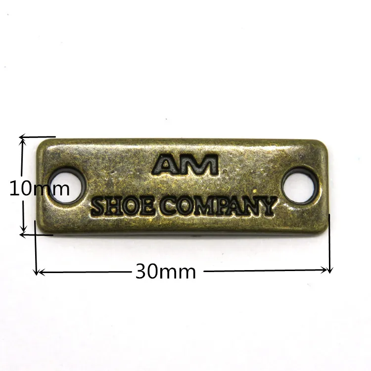 Sneaker Accessories Zinc Alloy Gold Name Brand Shoelace Custom Shoe Accessories Sneakers Metal Logo Tags